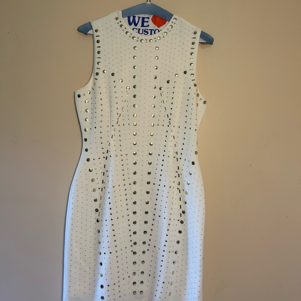 Guess Dress White and Gold Medium